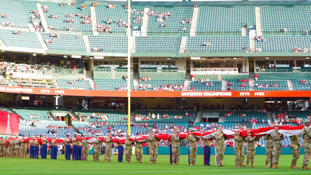 Guardians celebrate Military Appreciation Night with L.A. Angels