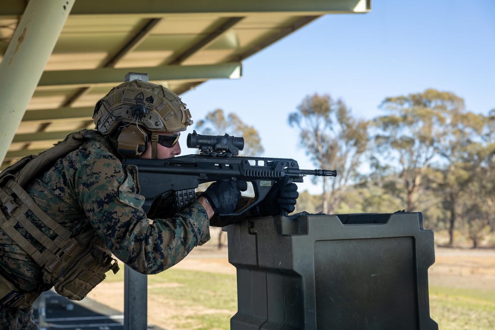 U.S. Marines, Australians compete in physical fitness test, EF88 live-fire range during Coral-Balmoral Cup