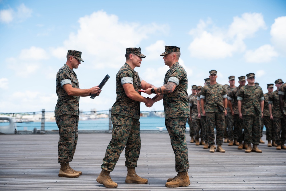 MSgt Gastonguay promotes to the rank of Master Gunnery Sergeant