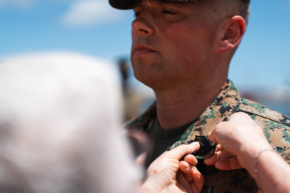 MSgt Gastonguay promotes to the rank of Master Gunnery Sergeant