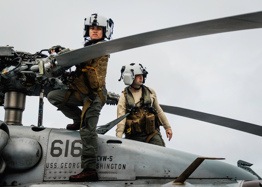 George Washington Conducts Flight Operations