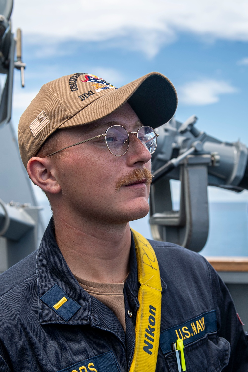 Sailor stands watch