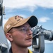 Sailor stands watch