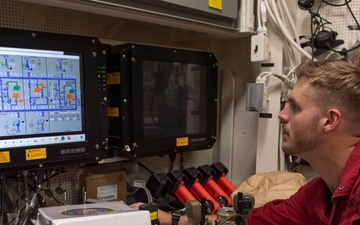 Sailor inspects system
