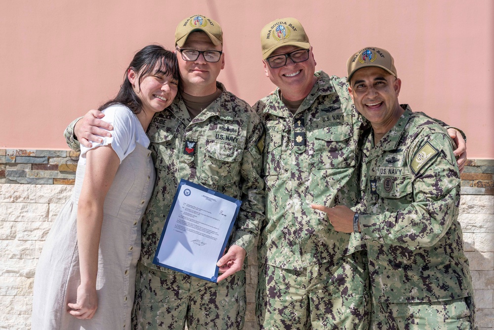 RP1 Michael Dube Frocking Ceremony onboard NSA Souda Bay