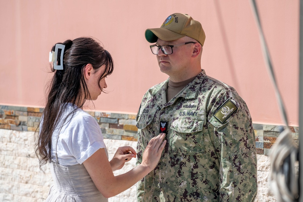 RP1 Michael Dube Frocking Ceremony onboard NSA Souda Bay