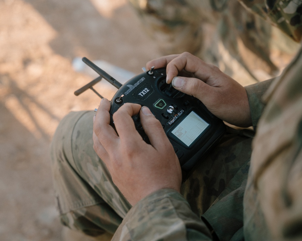 US combat engineers operate FPV drones in Tunisia