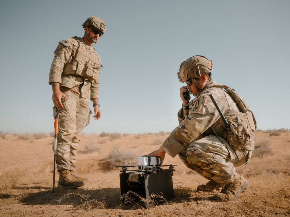 US combat engineers operate FPV drones in Tunisia