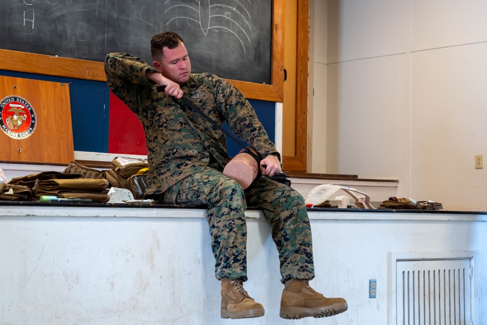 Marine Corps Advisor Company-A Participates in Tactical Combat Casualty Care Training