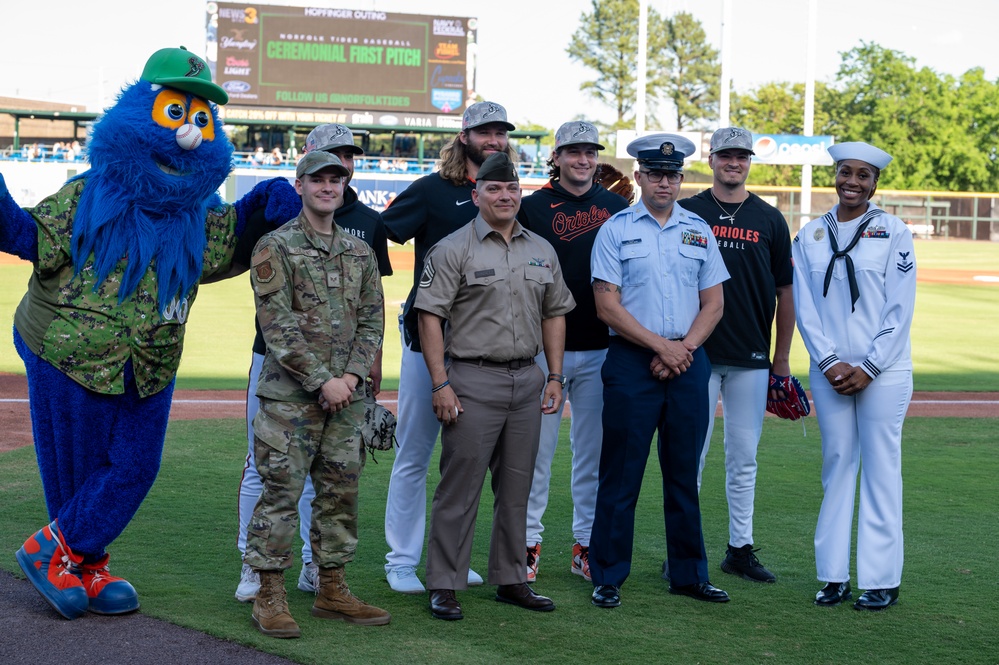 Norfolk Tides Host 30th Annual Armed Forces Night