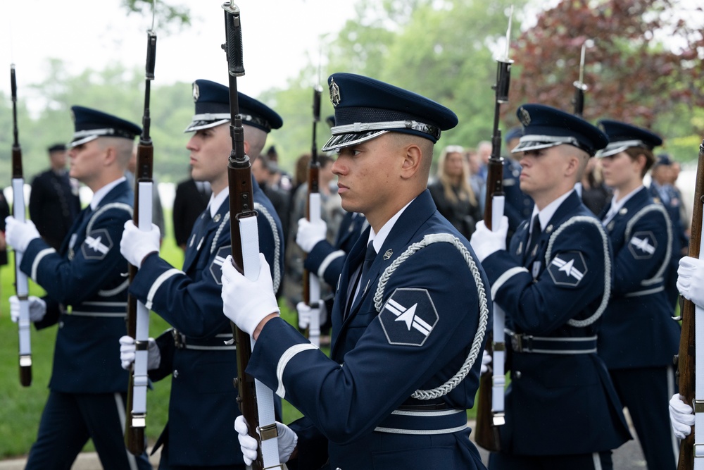 Full Military Funeral Honors with Escort are Conducted for U.S. Air Force Brig. Gen. Mark Baird in Section 55