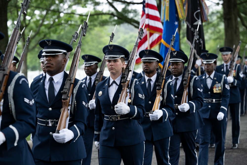 Full Military Funeral Honors with Escort are Conducted for U.S. Air Force Brig. Gen. Mark Baird in Section 55