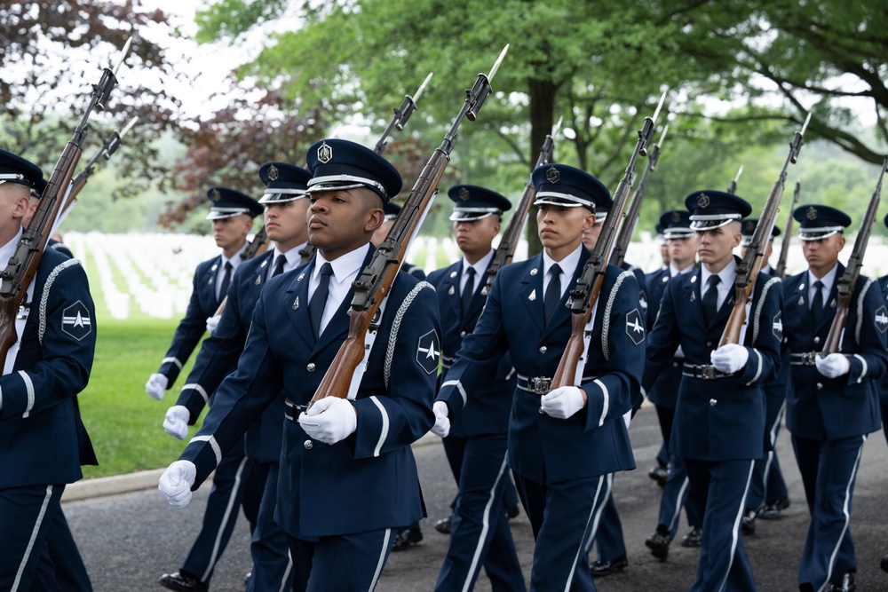 Full Military Funeral Honors with Escort are Conducted for U.S. Air Force Brig. Gen. Mark Baird in Section 55