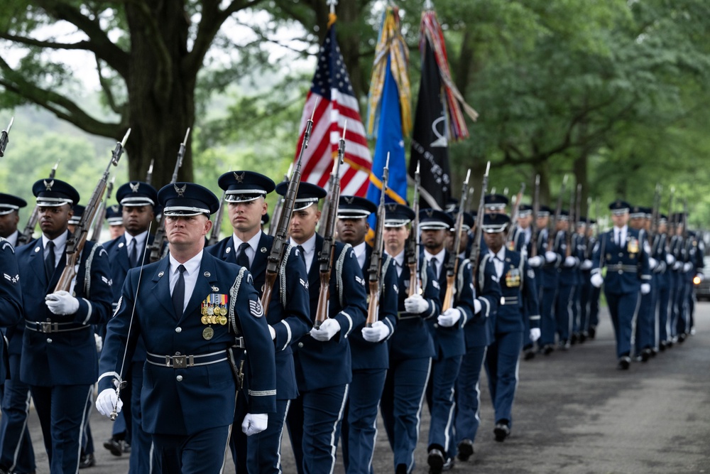 Full Military Funeral Honors with Escort are Conducted for U.S. Air Force Brig. Gen. Mark Baird in Section 55