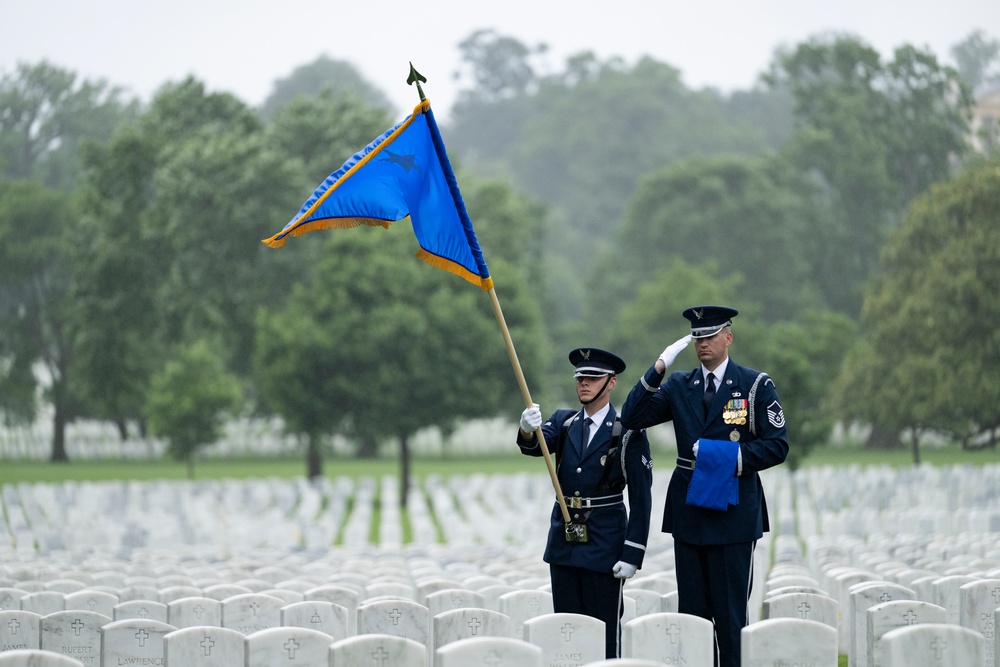 Full Military Funeral Honors with Escort are Conducted for U.S. Air Force Brig. Gen. Mark Baird in Section 55