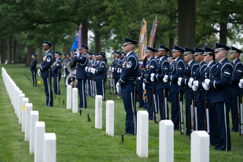 Full Military Funeral Honors with Escort are Conducted for U.S. Air Force Brig. Gen. Mark Baird in Section 55