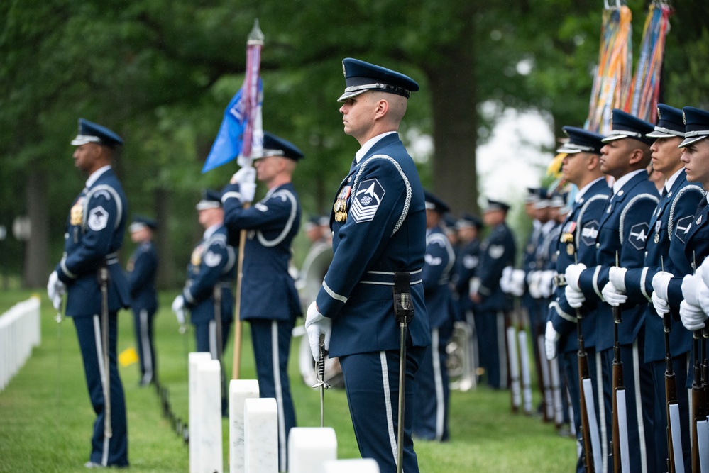 Full Military Funeral Honors with Escort are Conducted for U.S. Air Force Brig. Gen. Mark Baird in Section 55