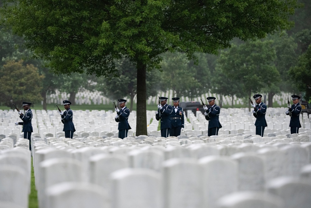 Full Military Funeral Honors with Escort are Conducted for U.S. Air Force Brig. Gen. Mark Baird in Section 55