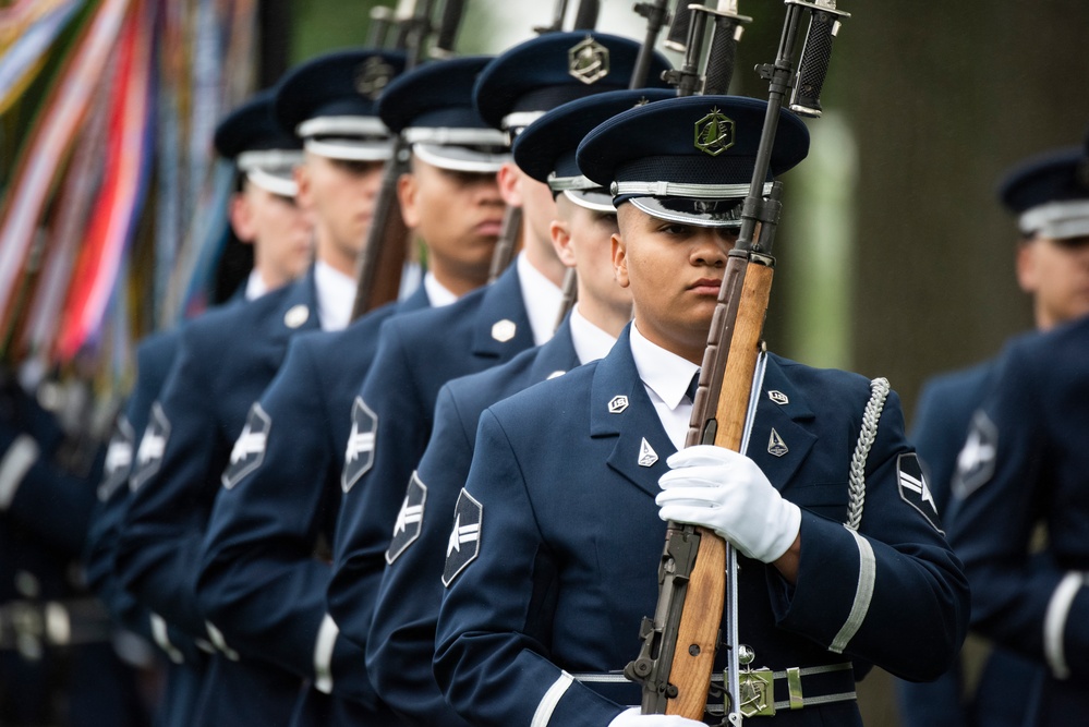 Full Military Funeral Honors with Escort are Conducted for U.S. Air Force Brig. Gen. Mark Baird in Section 55