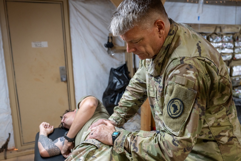 CJTF-HOA physical therapist takes care of troops in Kismayo, Somalia