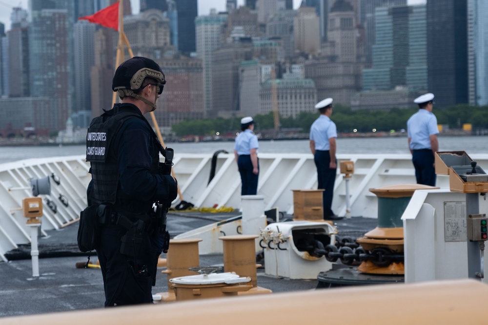 U.S. Coast Guard Cutters participated in parade of ships during Fleet Week NYC 2025.