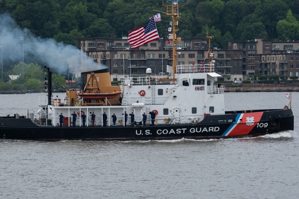 U.S. Coast Guard Cutters participated in parade of ships during Fleet Week NYC 2025.