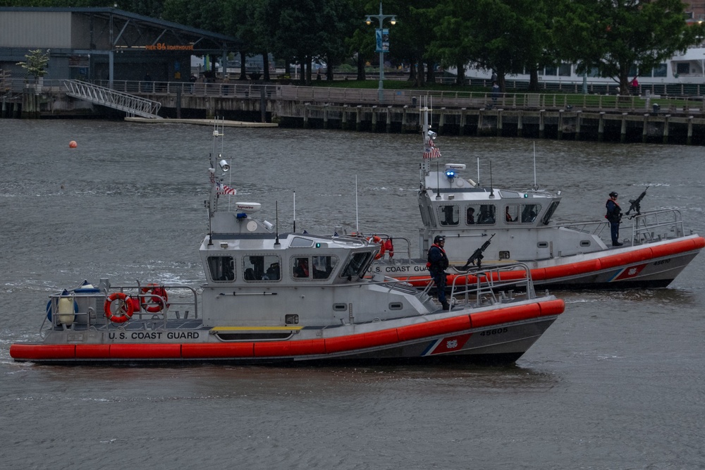 U.S. Coast Guard Cutters participated in parade of ships during Fleet Week NYC 2025.