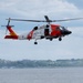 U.S. Coast Guard Air Station Cape Cod MH-60 Jayhawk conducts a search and rescue demonstration during Fleet Week NYC.