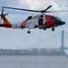 U.S. Coast Guard Air Station Cape Cod MH-60 Jayhawk conducts a search and rescue demonstration during Fleet Week NYC.