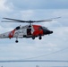U.S. Coast Guard Air Station Cape Cod MH-60 Jayhawk conducts a search and rescue demonstration during Fleet Week NYC.