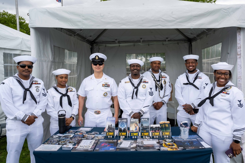 Recruiters attend a Fleet Week Festival