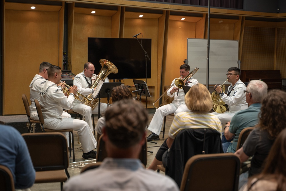 Navy Band Southwest’s Harborside Brass Quintet Performs at California State University Fullerton School of Music