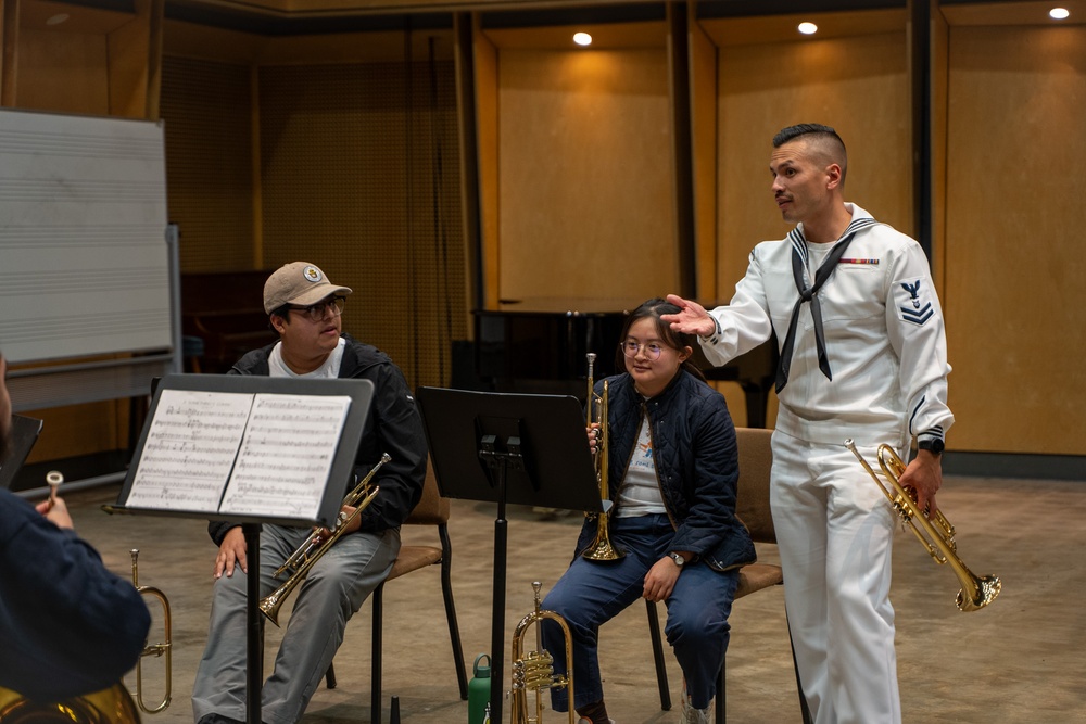 Navy Band Southwest’s Harborside Brass Quintet Performs at California State University Fullerton School of Music
