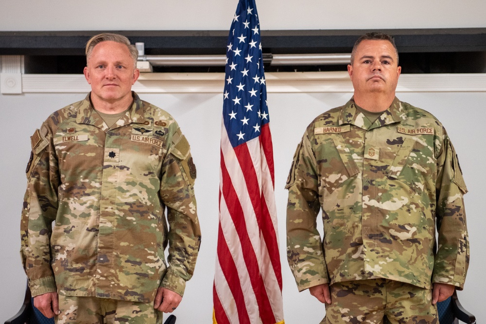 Harned promoted to Chief Master Sergeant