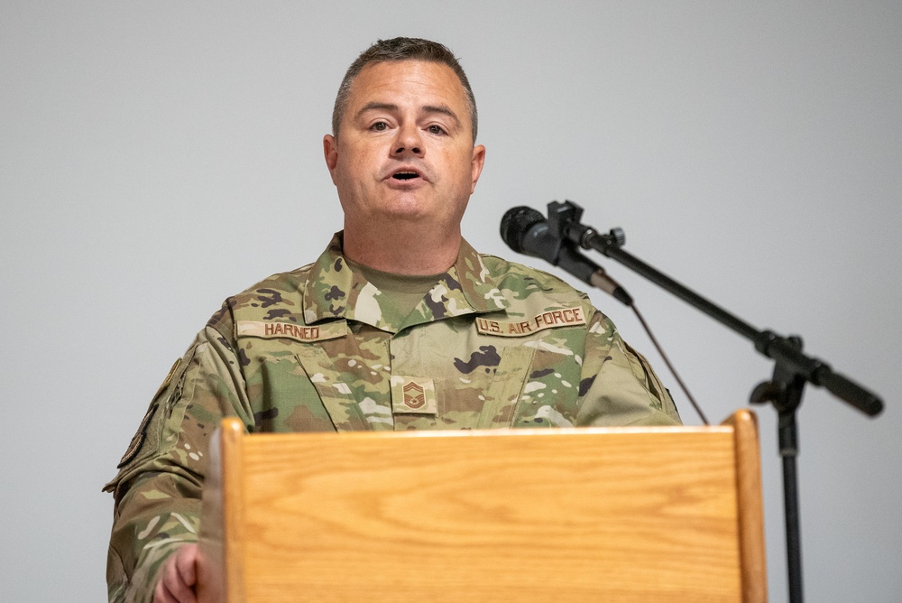 Harned promoted to Chief Master Sergeant