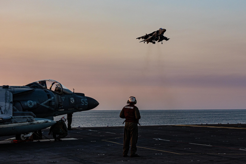 22nd MEU | Harrier Flight Ops Aboard USS Iwo Jima