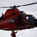 U.S. Coast Guard MH-65 dolphin conducts a search and rescue demonstration off the Homeport Pier in Staten Island during Fleet Week NYC 2025.