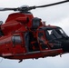 U.S. Coast Guard MH-65 dolphin conducts a search and rescue demonstration off the Homeport Pier in Staten Island during Fleet Week NYC 2025.