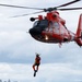 U.S. Coast Guard MH-65 dolphin conducts a search and rescue demonstration off the Homeport Pier in Staten Island during Fleet Week NYC 2025.