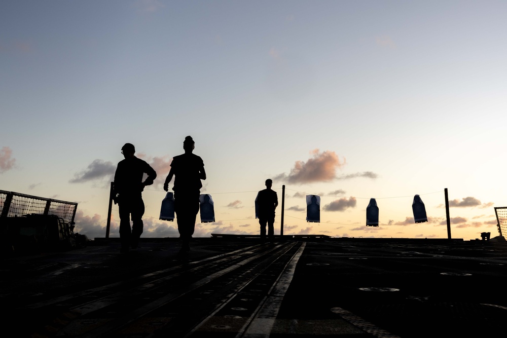 Small Arms Qualification Course aboard USS Ralph Johnson