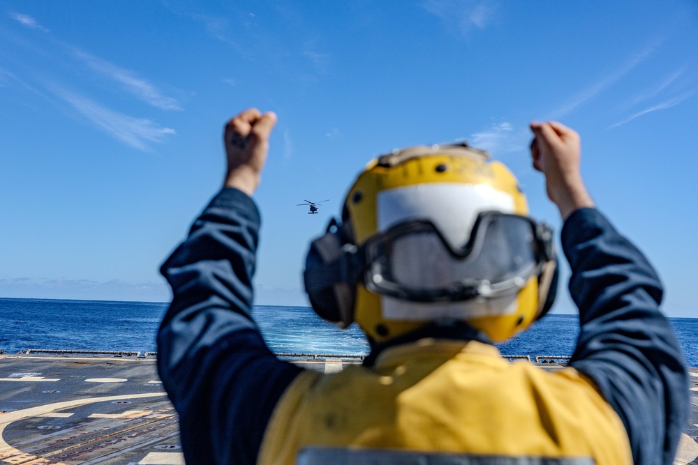 Flight Operations with HSM 49 and USS Ralph Johnson