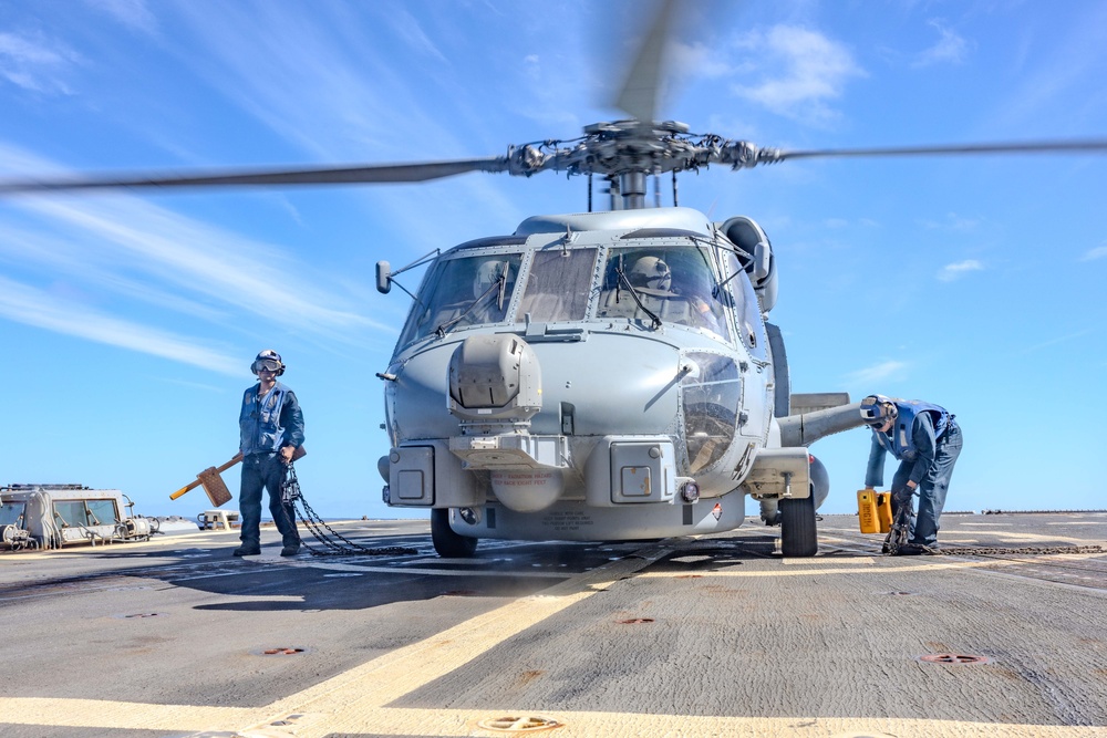 Flight Operations with HSM 49 and USS Ralph Johnson
