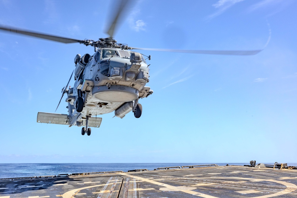 Flight Operations with HSM 49 and USS Ralph Johnson