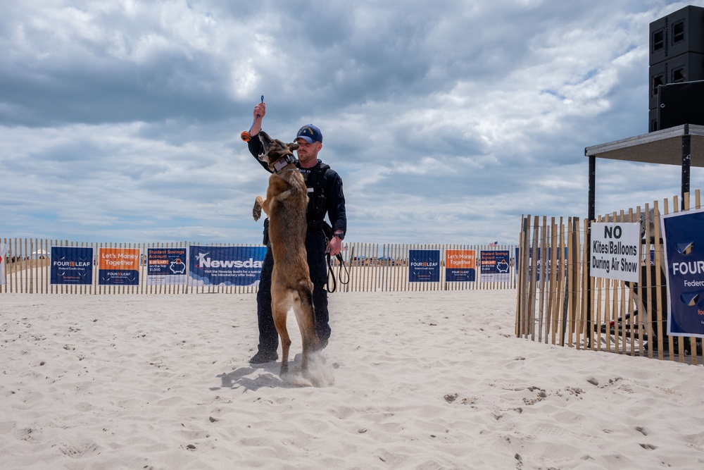 Station Jones Beach, K9,  Supports Security Zone Operations During FourLeaf Air Show 2025