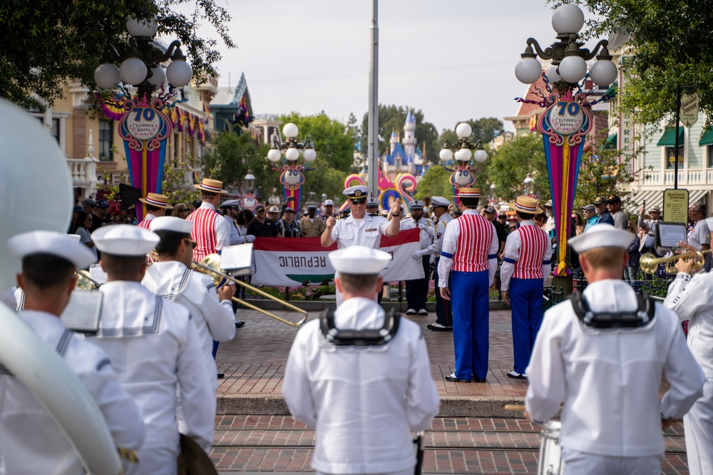 Navy Band Southwest at Disneyland’s Memorial Day Flag Retreat Ceremony and Parade
