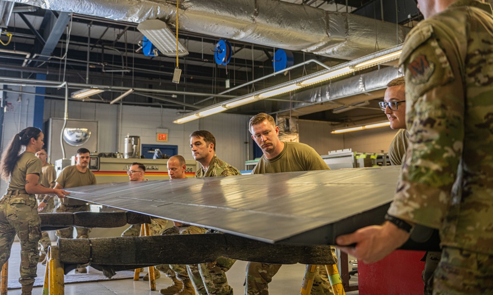 23rd MXS Maintainers complete units first off-aircraft aileron balance