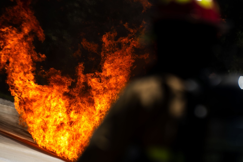Charleston firefighters demonstrate live fire capabilities
