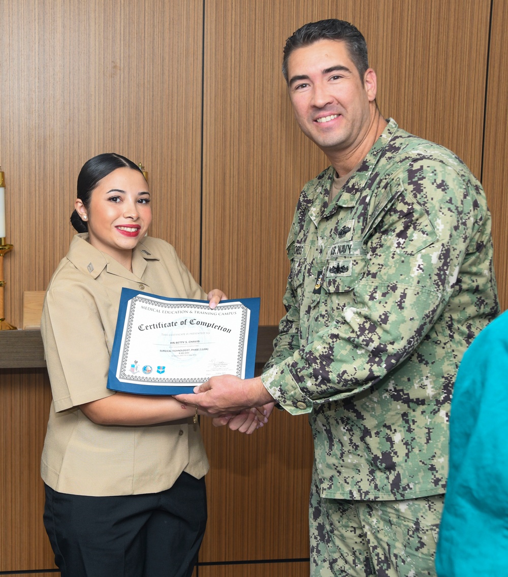 Navy Medicine Readiness and Training Command Camp Lejeune holds graduation ceremony for Surgical Technician program students