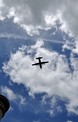 Sound of freedom - 910th C-130 flyover above 13 Northern Ohio Memorial Day events
