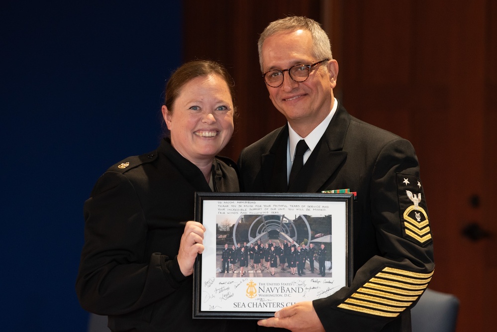 U.S. Navy Band hosts retirement ceremony for Command Masterchief James Armstrong